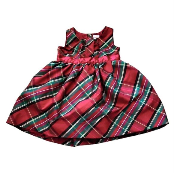 Gymboree Girls Tartan Plaid Dress - Picture Perfect - Salsa - Picture 6 of 9